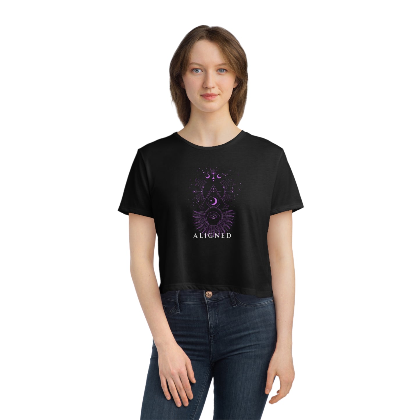 Aligned * Women's Flowy Cropped Tee