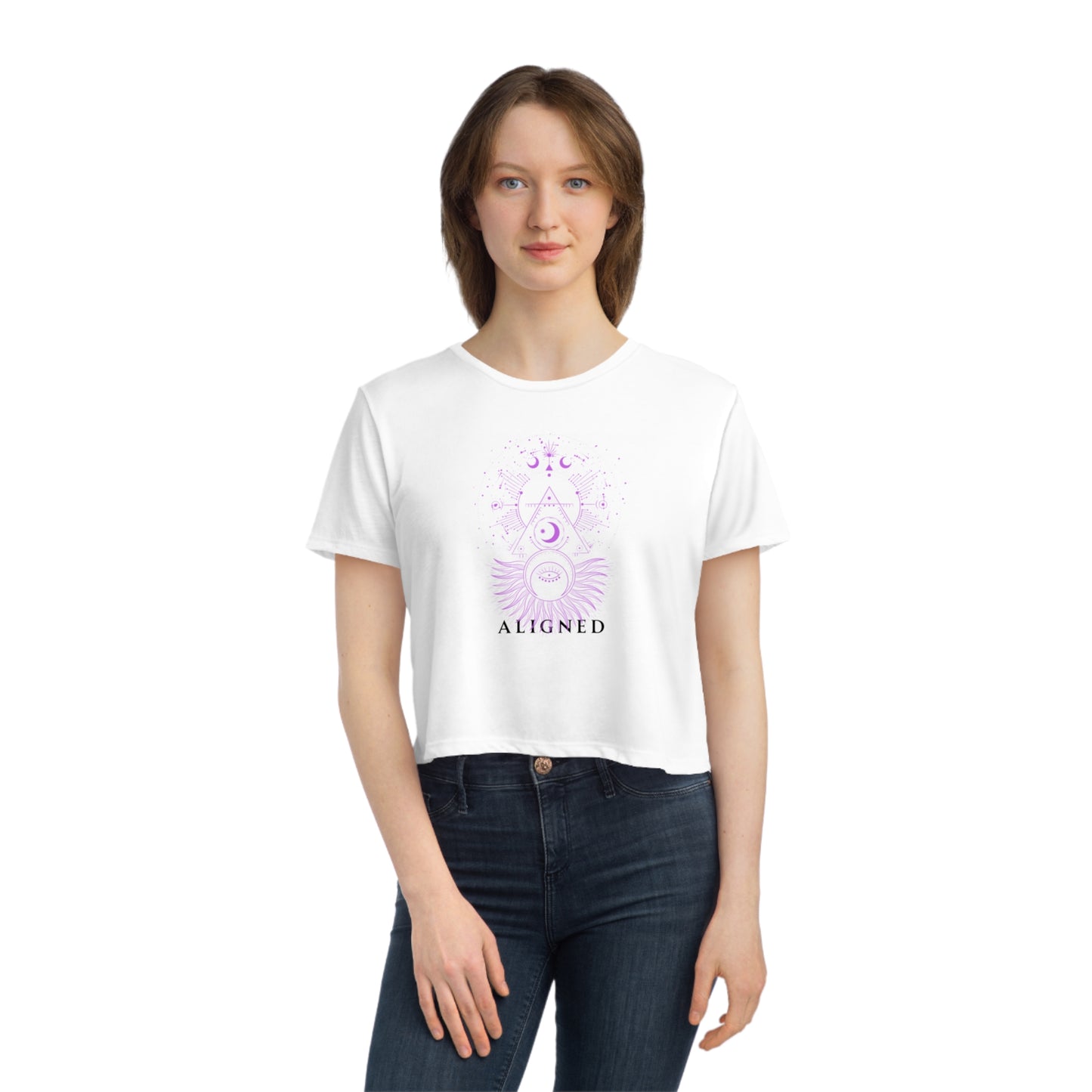 Aligned * Women's Flowy Cropped Tee