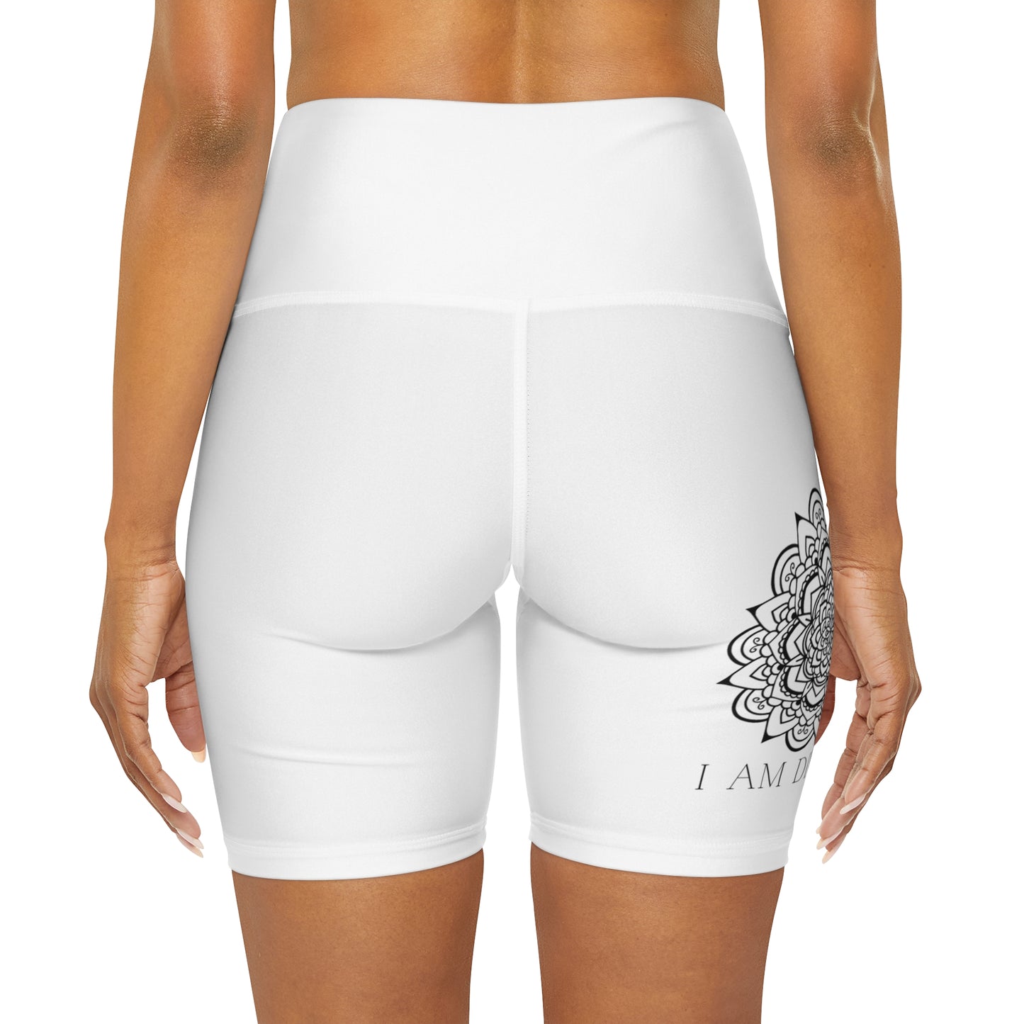 High Waisted Yoga Shorts (AOP)