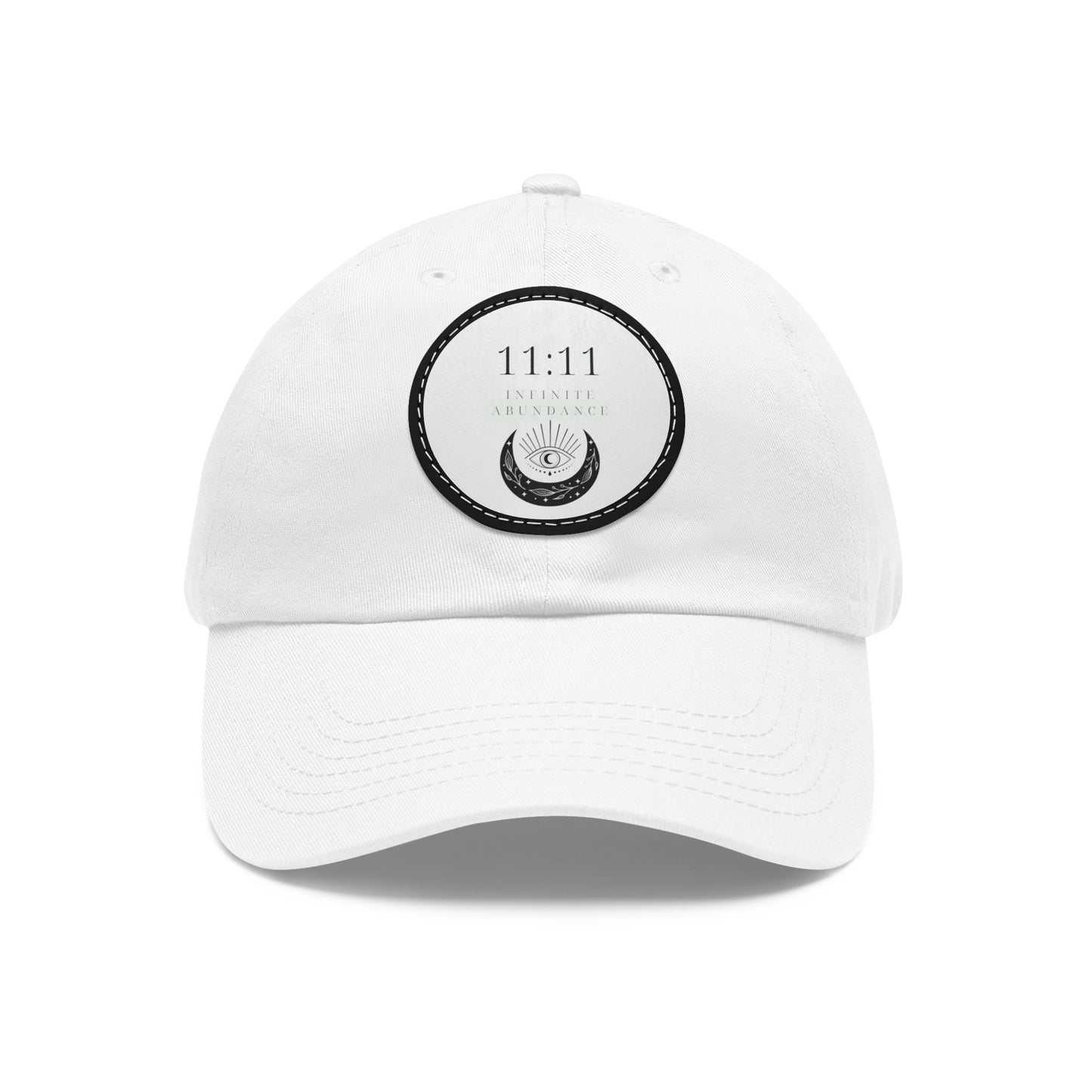 Dad Hat with Leather Patch (Round)