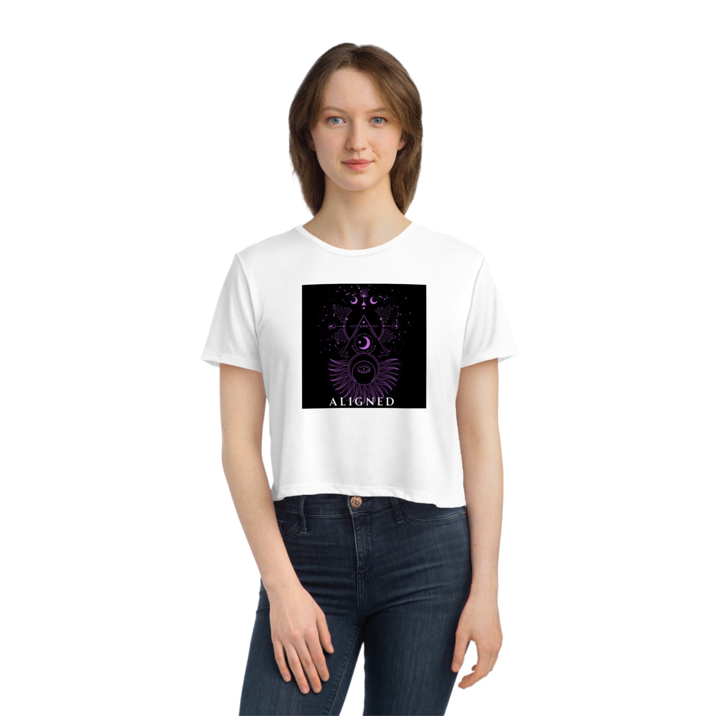 Aligned * Women's Flowy Cropped Tee