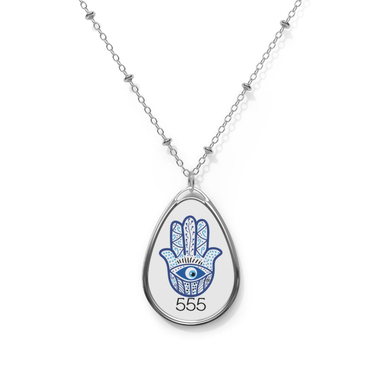 Evil Eye protection Oval Necklace