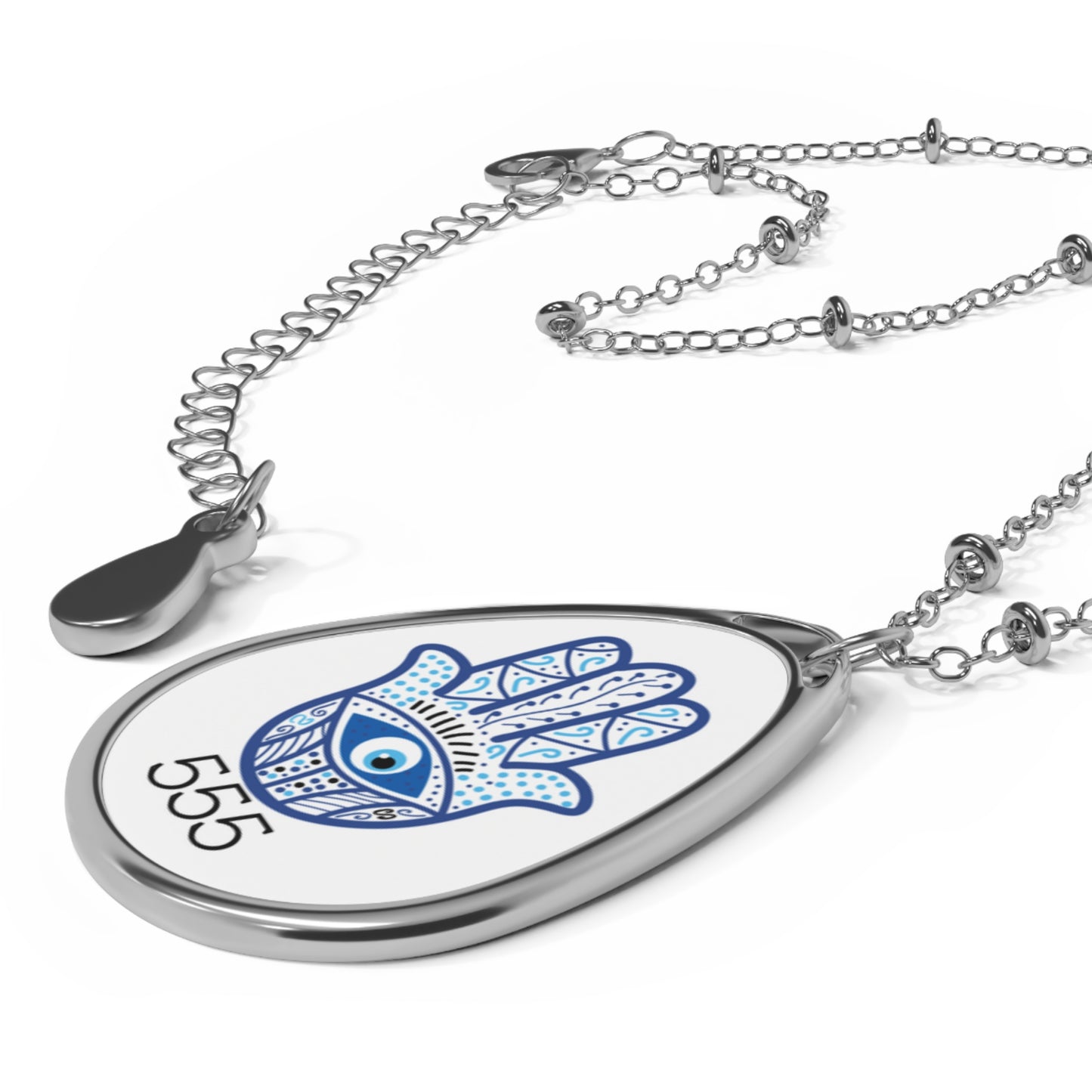 Evil Eye protection Oval Necklace