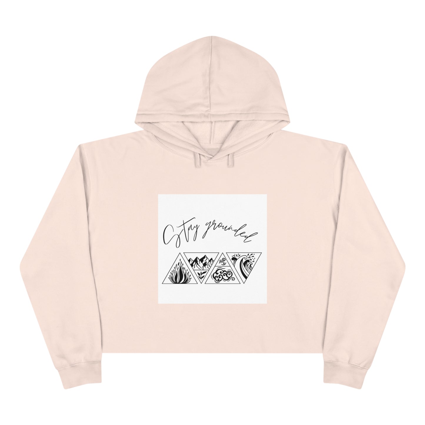 STAY GROUNDED Crop Hoodie